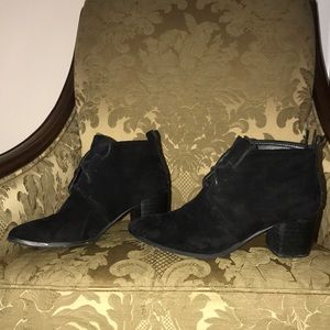 Black Suede Lace Booties